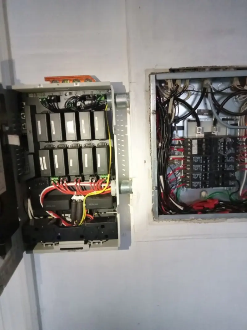 Electrical panel upgrade completed for Security Camera Wiring in Bonadelle Ranchos